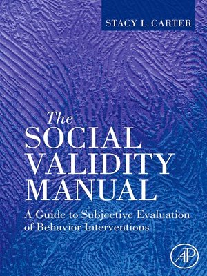 cover image of The Social Validity Manual